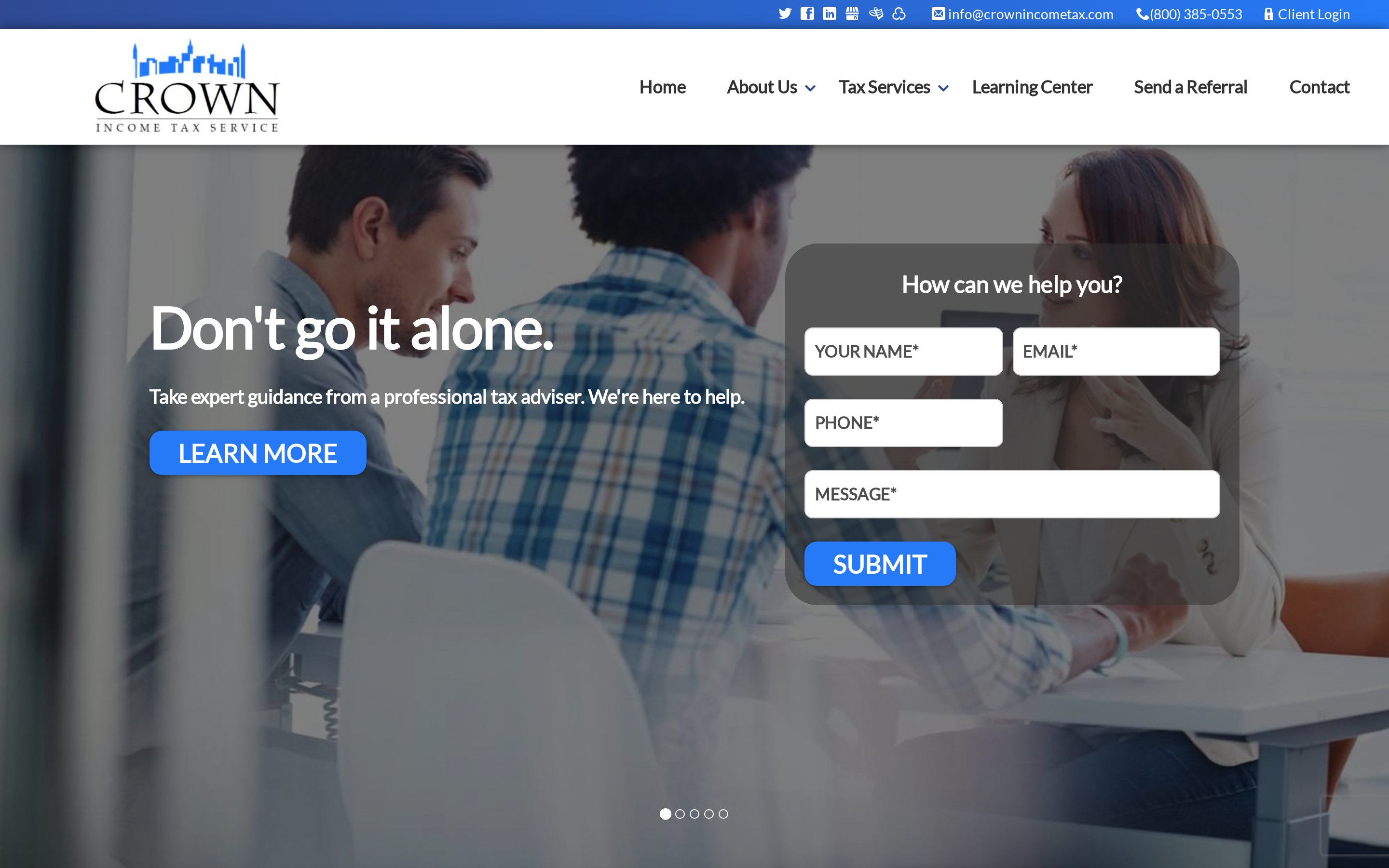 Crown's previous homepage, archived by the Internet Archive Wayback Machine in May 2023